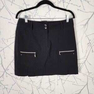 Jamie Sadock Black Ponte Knit Skort w/ Zipper Pockets